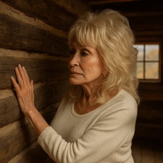 At 82, Dolly Parton drove herself, unannounced, to the little wooden cabin where she was born in the Great Smoky Mountains. There were no stage lights, no sequins, no entourage. She simply stepped inside, the air faintly scented with pine and memory. She traced her fingertips along the rough-hewn walls where her father had patched the cracks. Through the small window, she gazed at the mountains her mother once cherished. To the world, she was a queen, a businesswoman, an icon. But in the stillness of that cabin, she was simply Dolly. A tear rolled down her cheek as she whispered to the ghosts of the past, “I spent my life building a world of glitter and gold… only to realize the true treasure has always been here, in these silent mountains.”
