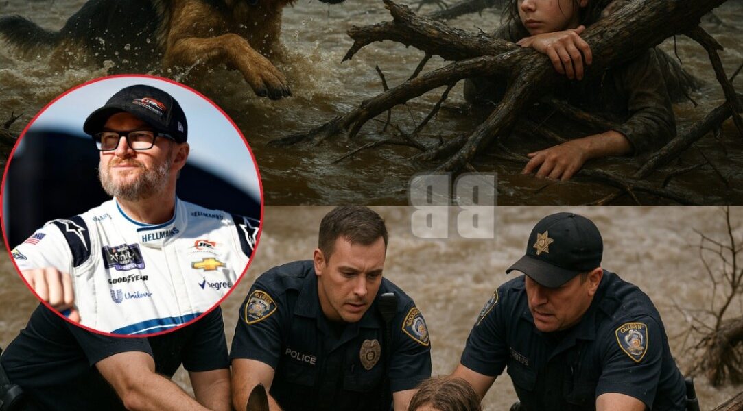 NASCAR legend Dale Earnhardt Jr. has announced a $2 million donation to K9 Dog, following video of K9 Dog and local police rescuing a girl who was swept 32km downstream by raging floodwaters at a Texas summer camp.