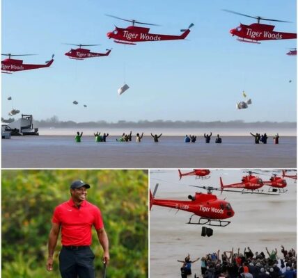 Nearly 3 Tons of Food Delivered by 5 Private Planes from California to Texas — Tiger Woods’s Signature ‘Block A’ Logo Stuns Millions as the Mastermind Behind a Quiet Humanitarian Act