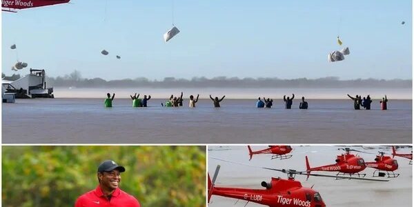 Nearly 3 Tons of Food Delivered by 5 Private Planes from California to Texas — Tiger Woods’s Signature ‘Block A’ Logo Stuns Millions as the Mastermind Behind a Quiet Humanitarian Act
