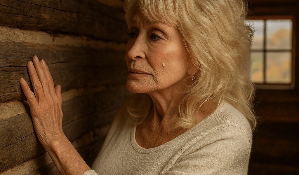 At 82, Dolly Parton drove herself, unannounced, to the little wooden cabin where she was born in the Great Smoky Mountains.