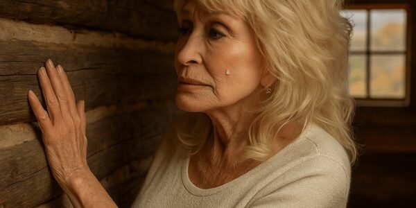 At 82, Dolly Parton drove herself, unannounced, to the little wooden cabin where she was born in the Great Smoky Mountains.