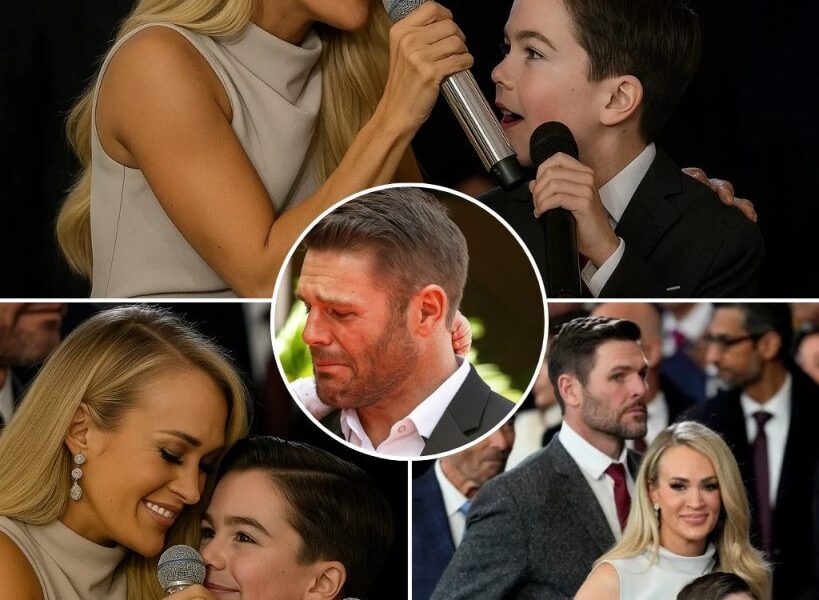 “You Are My Hero Dad” – That’s what Carrie Underwood’s son whispered, barely above a breath, just before stepping onto a modest school stage bathed in soft light. No roaring crowd, no TV cameras