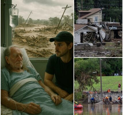 BREAKING: Willie Nelson hospitalized after collapsing during Texas flood relief efforts.