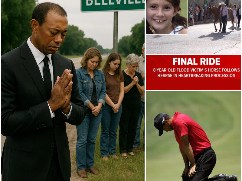 Tiger Woods Quietly Attends Funeral of 8-Year-Old Girl Lost in Texas Flood — A Lone Horse Behind the Hearse, and Bellville Fell Silent