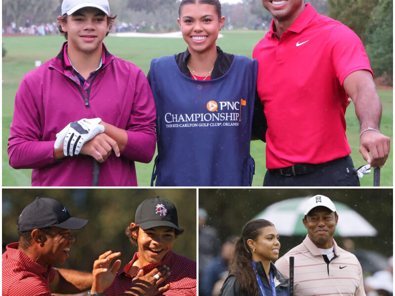 Charlie Woods and Sam Alexis announced that they will use all their savings from childhood to... make Tiger Woods exclaim "Dad is proud of you guys"