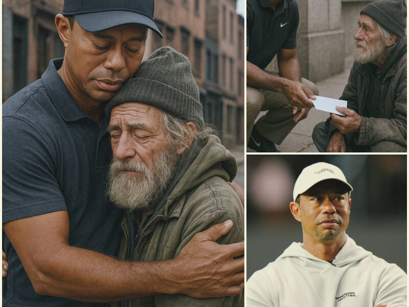 Tiger Woods’ Quiet Act of Compassion: Helping a Homeless Elderly Man in America’s Forgotten Streets