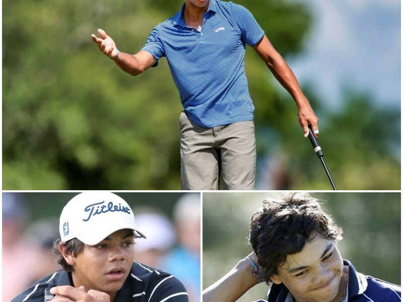 Social media is worried about Tiger Woods' son Charlie after his latest performance. Fans are calling for him to retire early because...