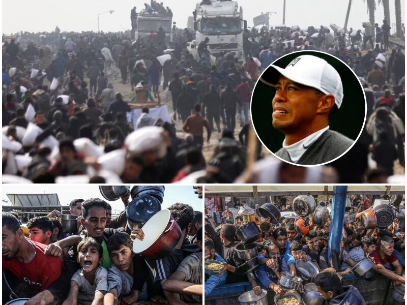 BREAKING: Tiger Woods Shocks the World by Sending Emergency Relief Convoy to Gaza — Golf Legend’s Secret Humanitarian Mission Unveiled as Convoy Arrives, Leaving Chaos and Tears in Its Wake!