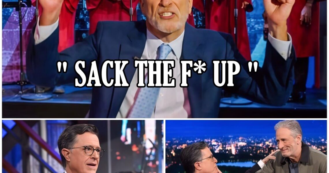 “SACK THE F UP.” — Jon Stewart’s Unexpected Outburst with a Choir Dismantles CBS, Leaving the Network Powerless and Exposed*