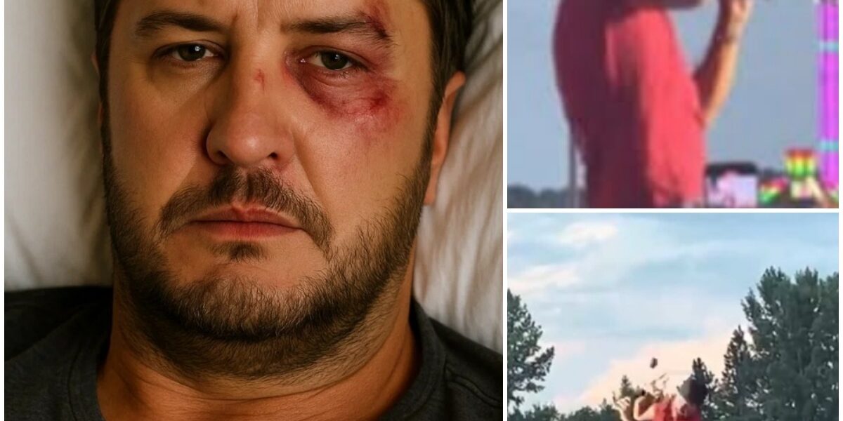COUNTRY CHAOS! Luke Bryan was hit in the face by a flying object during his North Dakota State Fair concert