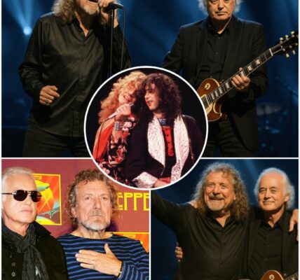 Robert Plant and Jimmy Page, the legendary duo who defined an era, standing side by side once more for a one‑night‑only tribute performance that left the crowd in stunned, tearful silence, and as Plant’s unmistakable voice…