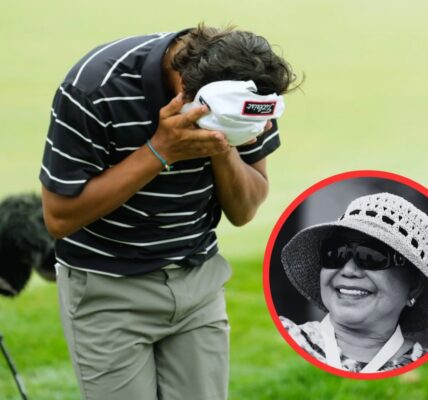 Charlie Woods broke down in tears after being asked about his late grandmother, recounting the special things she did to inspire him to become a professional golfer...