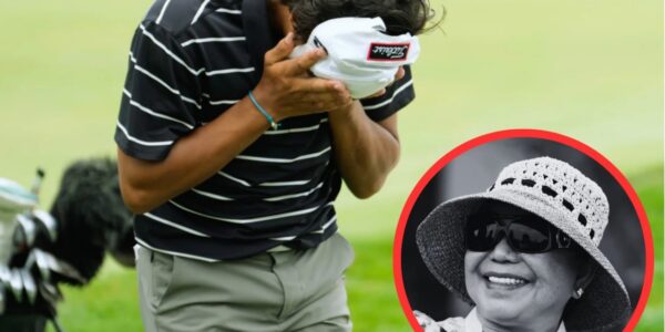 Charlie Woods broke down in tears after being asked about his late grandmother, recounting the special things she did to inspire him to become a professional golfer...