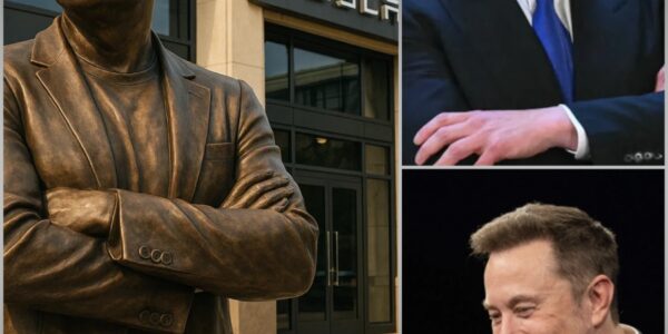 Elon Musk’s Silent Tribute: A Statue Unveiled at Tesla Headquarters to Honor His Legacy