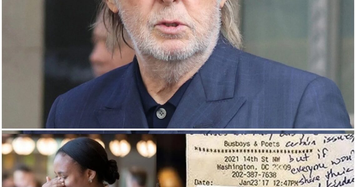 Waitress Sees Paul McCartney’s Check, Reads the Note, and Bursts into Tears: A Life-Changing Moment