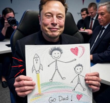When asked by a reporter what he was most proud of, Elon Musk surprisingly answered not supercars or rockets but: “It’s the messy drawing my little son drew for me.”