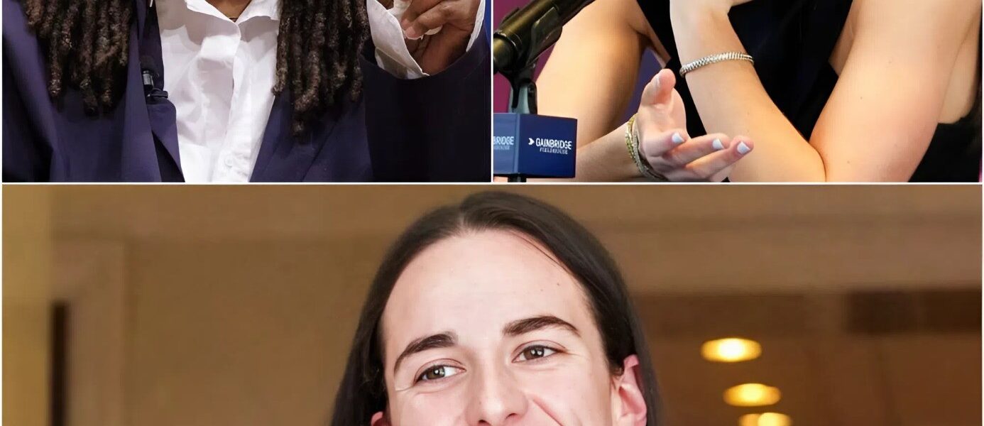 🔥 “SHE’S JUST A BASKETBALL PLAYER.” That’s all Whoopi Goldberg had to say—before Caitlin Clark turned the studio into a pressure cooker of truth.