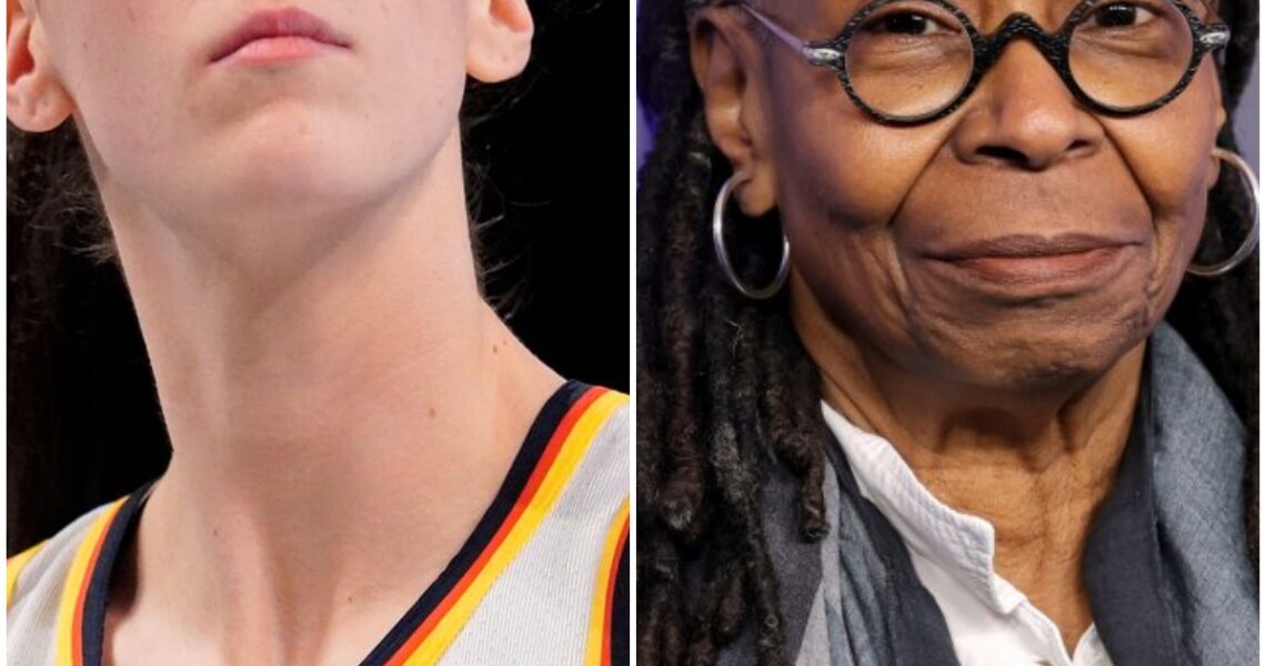 “SHE’S JUST A BASKETBALL PLAYER.” That’s what Whoopi Goldberg said — seconds before the studio turned into a televised earthquake, and Caitlin Clark answered with a single line that left her frozen on live TV.