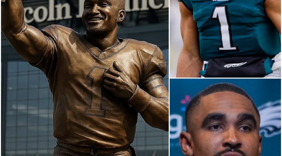 IMMORTAL IN PHILADELPHIA: A giant 12,000-pound statue of Jalen Hurts has been unveiled outside Lincoln Financial Field. Jalen Hurts is immortalized in bronze by the Philadelphia Eagles, but it's the secret hidden inside the statue's pedestal and the inscription on the plaque that really shocked the world.
