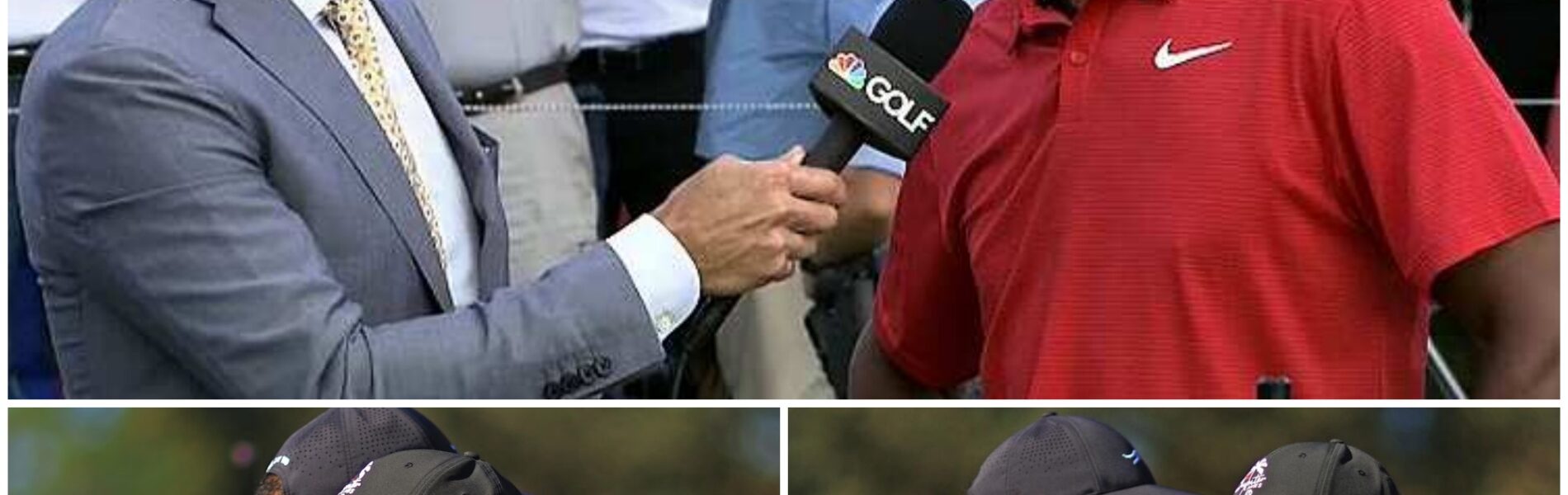BREAKING NEWS: After his final putt at Augusta, Tiger Woods silenced the world with seven haunting whispers for his son. His eyes welled up with tears, his voice choked up… then he said the unthinkable. The crowd held its breath, even the toughest reporter shed tears, and the next moment on the green… made the entire stadium burst into tears.