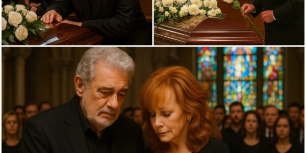 A Legendary Farewell: Plácido Domingo’s Heartbreaking Moment at Brandon Blackstock’s Funeral and the Unforgettable Comfort from Reba McEntire