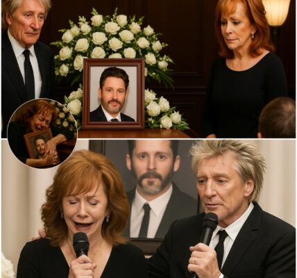 THE UNEXPECTED MOMENT: "Reba McEntire’s Emotional Reaction to Rod Stewart’s Unexpected Appearance at Brandon Blackstock’s Funeral – A Friendship Reunited in a Moment of Heartbreaking Loss"