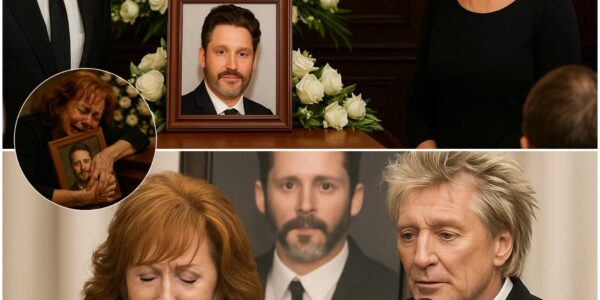 THE UNEXPECTED MOMENT: "Reba McEntire’s Emotional Reaction to Rod Stewart’s Unexpected Appearance at Brandon Blackstock’s Funeral – A Friendship Reunited in a Moment of Heartbreaking Loss"