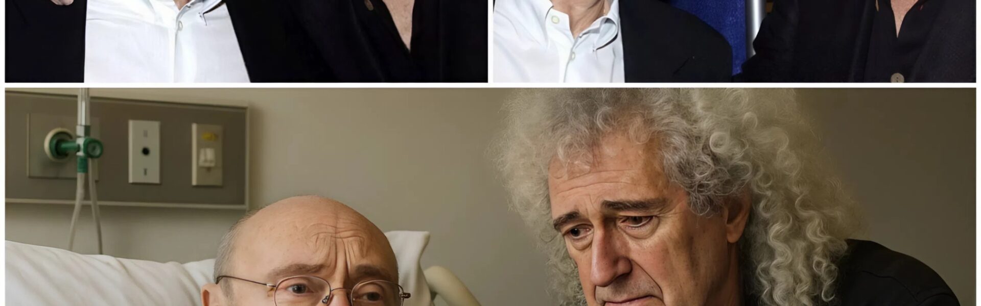 Phil Collins Rushed to Hospital After Fainting Spell: A Shocking Moment for the Rock World, Brian May Pays a Visit
