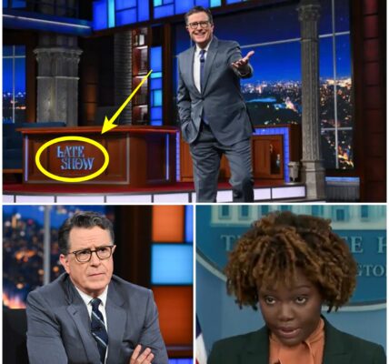 🔥 SHOCKING LATE-NIGHT MELTDOWN: Stephen Colbert and Karine Jean-Pierre Explode Into On-Air Clash Over LGBTQ Controversy