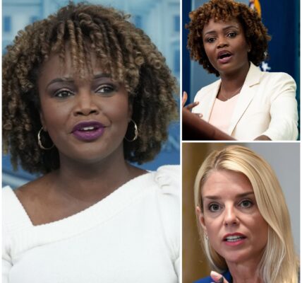 SHOCKING SHOWDOWN: Pam Bondi Humiliates Karine Jean-Pierre in Brutal Exchange That Leaves Washington Stunned