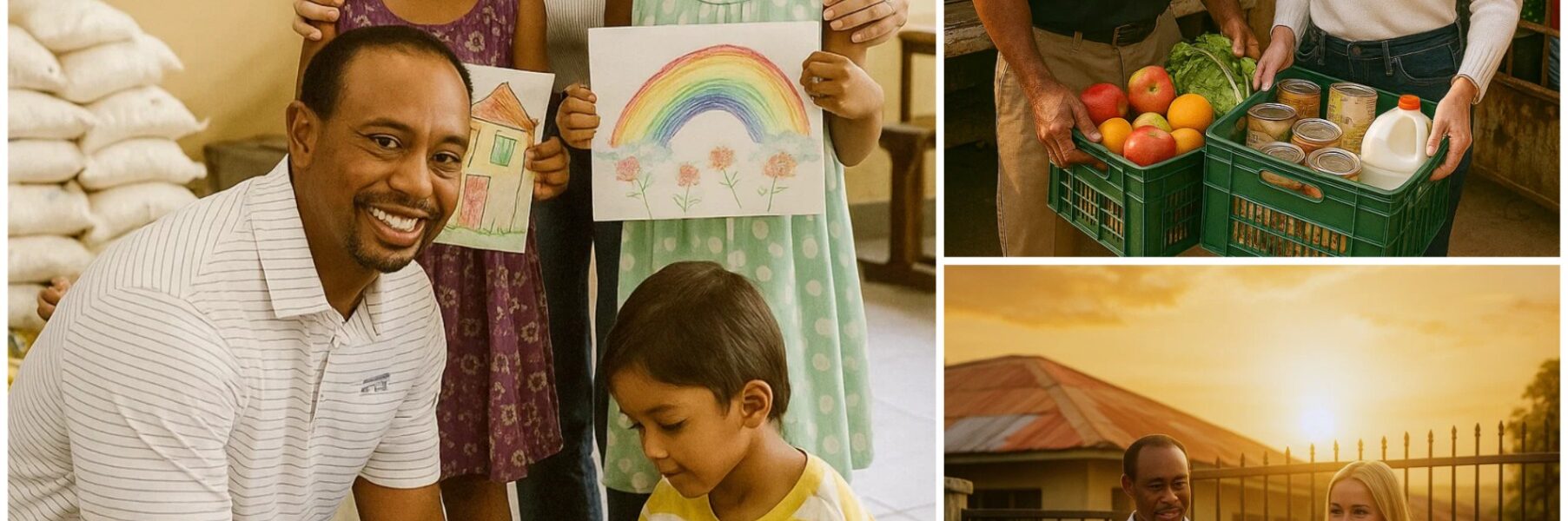 THE WORLD STANDS IN AWE: Tiger Woods and Girlfriend Vanessa Trump Secretly Deliver Thousands of Food Supplies to an Orphanage Caring for Abandoned Children — A Lifeline of Hope in the Darkest of Days!