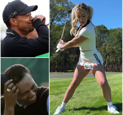PHOTOS: Paige Spiranac Faces Backlash For 'Inappropriate' Golf Attire Including Miniskirt And See-through White Top. Tiger Woods Laughs With A Look Of Longing When Asked About...