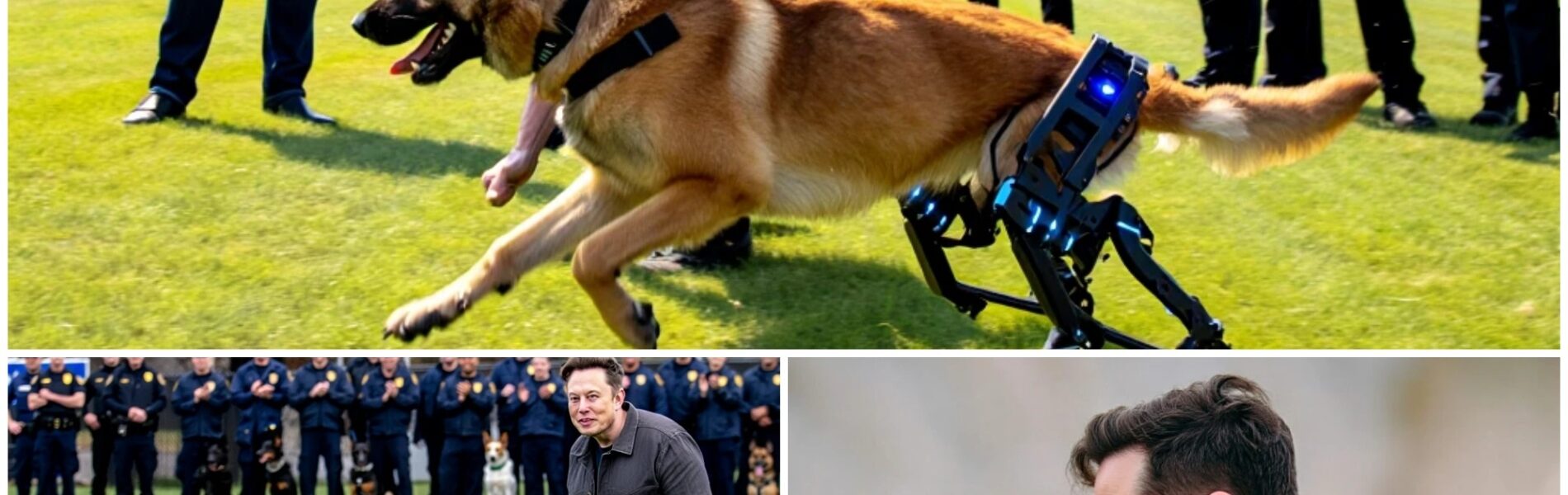 Elon Musk’s Life-Changing Gift to Injured Police Dogs Sparks Global Cheer, Witness the heartwarming moment when Elon Musk’s innovative robotic legs give injured police dogs a second chance at life.