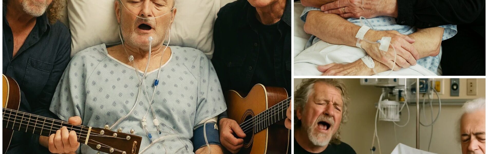 A Moment of Magic: Robert Plant and Jimmy Page’s Unforgettable Hospital Visit to Phil Collins
