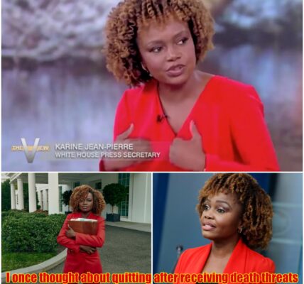 SHOCKING TEARS LIVE: "I Almost Quit": Karine Jean-Pierre’s Tearful On-Air Confession Stuns the Nation