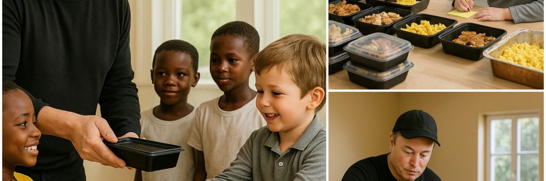 Elon Musk and Son Lil X Leave the World Stunned: 100+ Meal Bags for Kids and a Handwritten Note That Has Everyone Asking—What’s Inside and Why Is It So Special?
