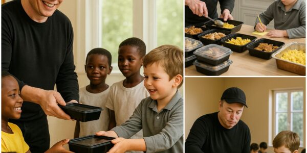 Elon Musk and Son Lil X Leave the World Stunned: 100+ Meal Bags for Kids and a Handwritten Note That Has Everyone Asking—What’s Inside and Why Is It So Special?