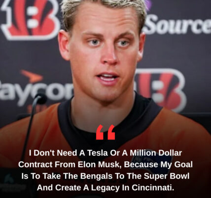 BREAKING: Joe Burrow Rejects Tesla and Million-Dollar Offer from Elon Musk — "My Goal is to Lead the Bengals to the Super Bowl and Build a Legacy in Cincinnati"