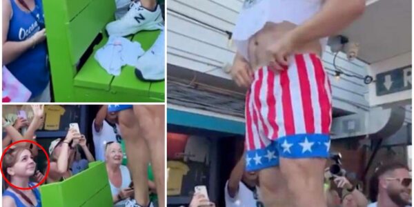 VIDEO: Jason Kelce Surprised The Crowd When He Pulled Out His "HUGE" Package, Causing A Female Fan To Open Her Mouth And Drool All Over Her Shirt Because What Was In Front Of Her Was Too Much To Imagine.