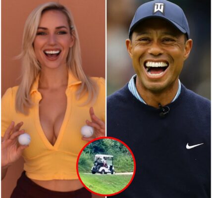 VIDEO: Paige Spiranac and Tiger Woods are expected to be in the clip "clicking" on a golf cart, causing Tiger Woods to immediately respond "it would be great to be surrounded"...