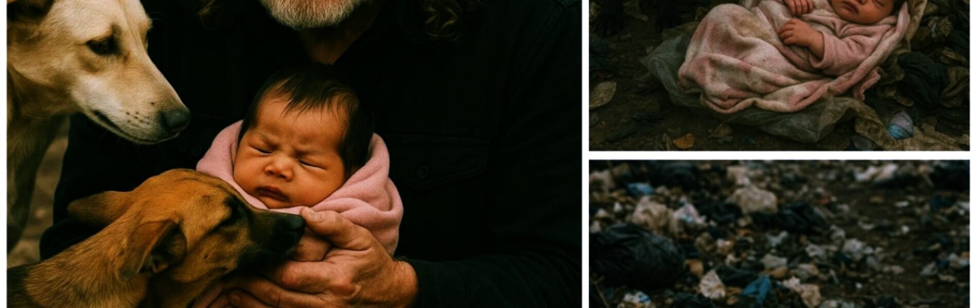 HEARTBREAKING RESCUE IN WEST MIDLANDS: THREE STRAY DOGS PROTECT ABANDONED NEWBORN FOR TWO DAYS – ROBERT PLANT’S EMOTIONAL VISIT BRINGS HOPE