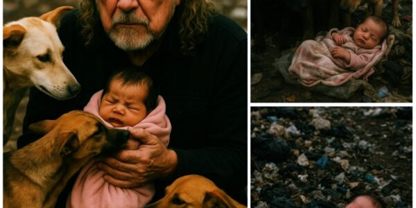 HEARTBREAKING RESCUE IN WEST MIDLANDS: THREE STRAY DOGS PROTECT ABANDONED NEWBORN FOR TWO DAYS – ROBERT PLANT’S EMOTIONAL VISIT BRINGS HOPE