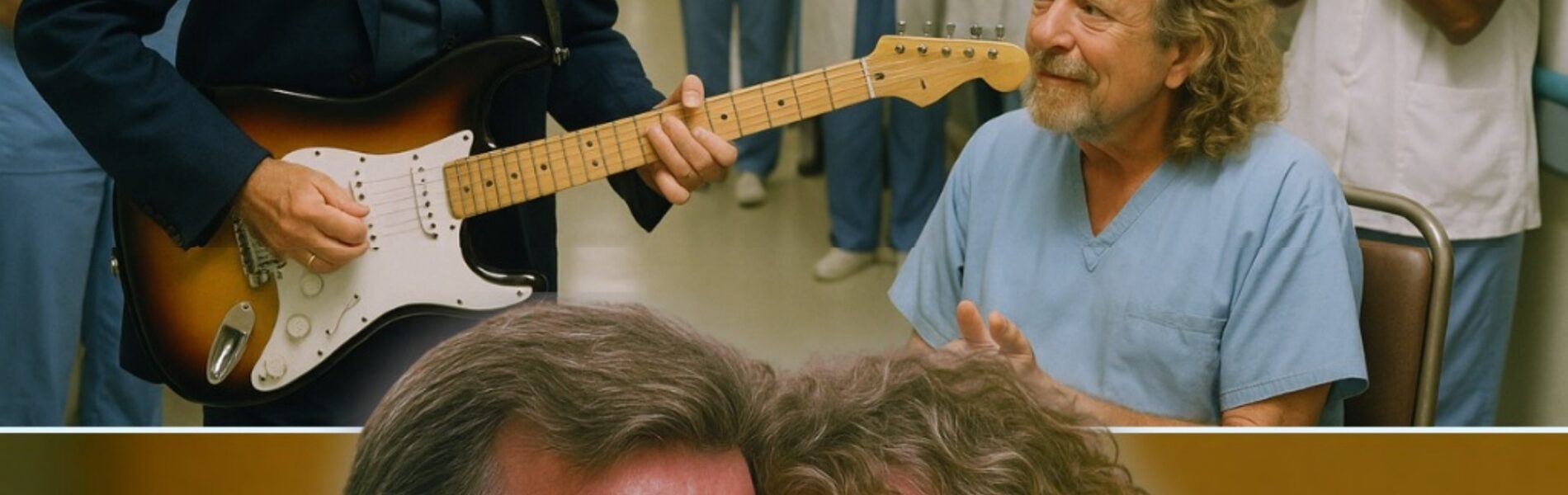 Eric Clapton Plays Guitar in Hospital Hallway for Robert Plant — And One Lyric Leaves the Entire Floor in Silence
