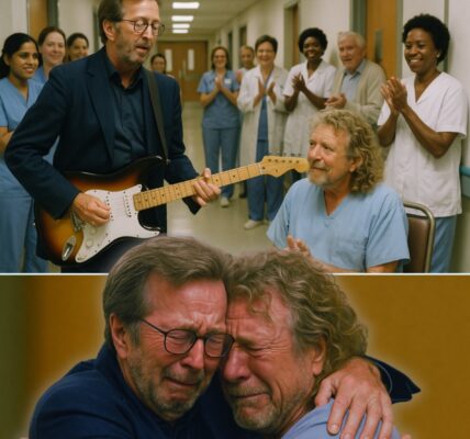 Eric Clapton Plays Guitar in Hospital Hallway for Robert Plant — And One Lyric Leaves the Entire Floor in Silence