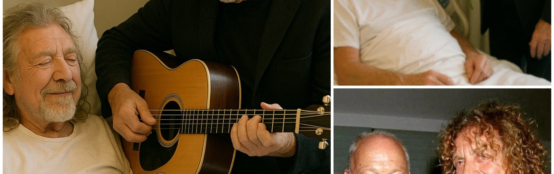 David Gilmour’s Silent Visit to Robert Plant’s Hospital Bed Leaves Fans Shaken — And the Note He Left Behind May Have Sparked a Miracle...