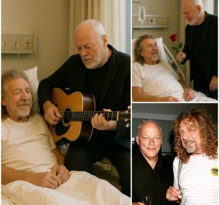 David Gilmour’s Silent Visit to Robert Plant’s Hospital Bed Leaves Fans Shaken — And the Note He Left Behind May Have Sparked a Miracle...