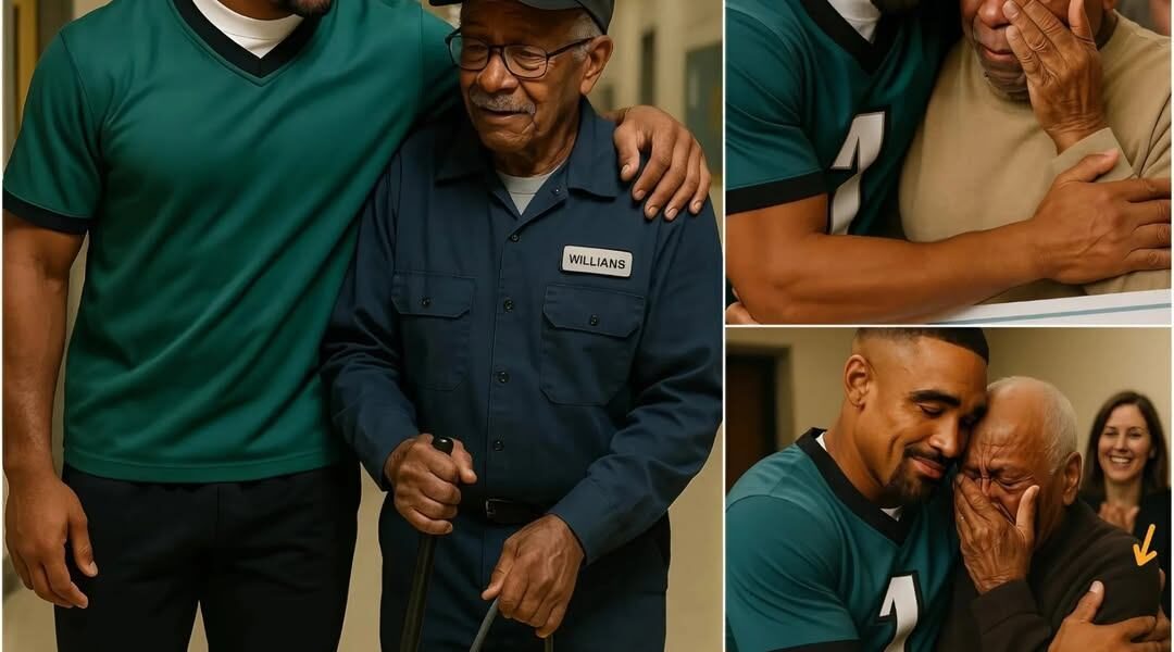Jalen Hurts Discovers His Old School Janitor Still Working at 79 Years Old and Surprises Everyone.