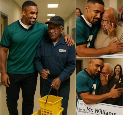 Jalen Hurts Discovers His Old School Janitor Still Working at 79 Years Old and Surprises Everyone.