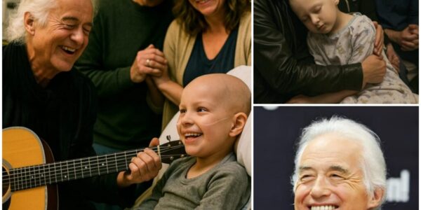 The oncology ward at Great Ormond Street Hospital in London grew still, as if the very air paused, when Jimmy Page quietly stepped inside. Dressed with humble grace in a dark jacket and scarf, the legendary British guitarist carried no spotlight—only warmth and humanity. At the bedside of a young fan fighting cancer, whose deepest wish was simply to meet him, Page offered something beyond fame: a moment of kindness, a spark of hope, and the silent promise that music can heal even in the darkest hours...